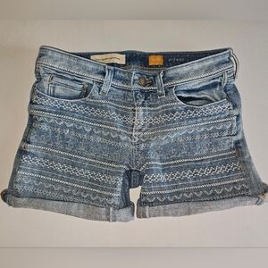 Pilcro Anthropologie Embroidered Shorts